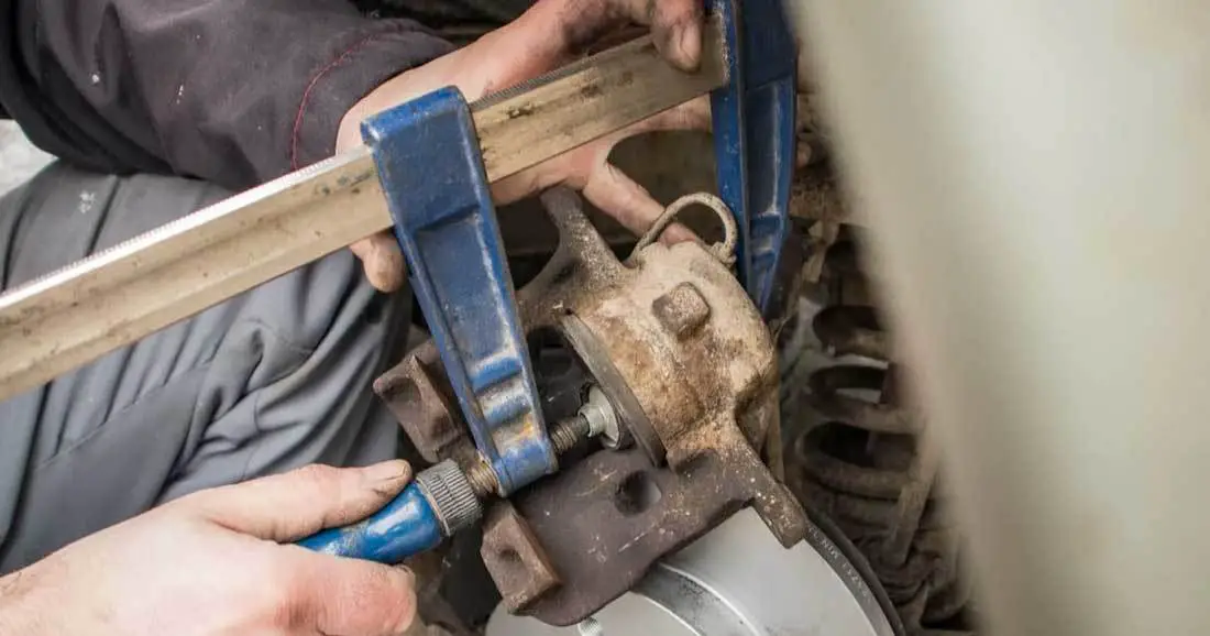 How to Compress Brake Caliper with C Clamp
