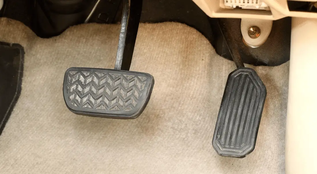 Which pedal is the brake in an automatic car?